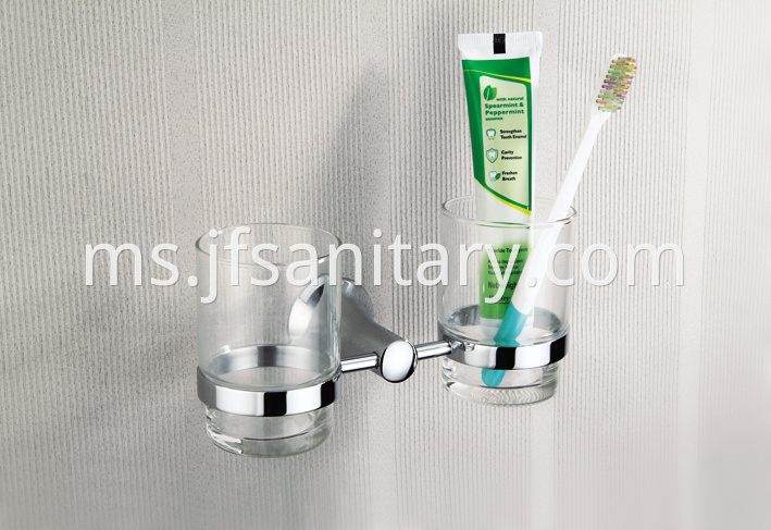 2 Toothbrush Double Tumbler Holder